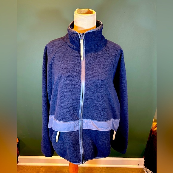 NWT! WOMEN'S NIKE SPORTSWEAR HIGH-PILE SHERPA JACKETS, DIFFUSED BLUE Size XL - Picture 6 of 16